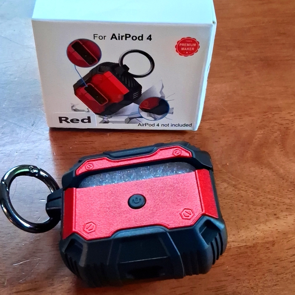 Red Protective Case for AirPod 4